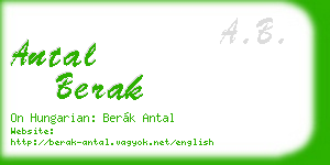 antal berak business card